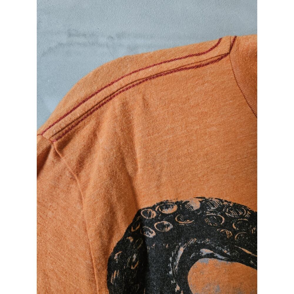RVCA Men’s Orange Octopus Graphic Logo Crew Neck Short Sleeve T-Shirt size M - Picture 5 of 6
